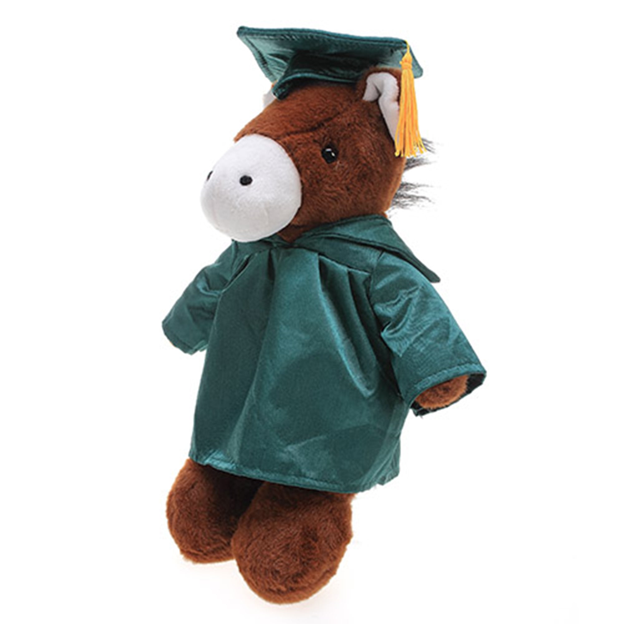 12" Graduation Horse Plush Stuffed Animal Toys with Cap and Personalized Gown