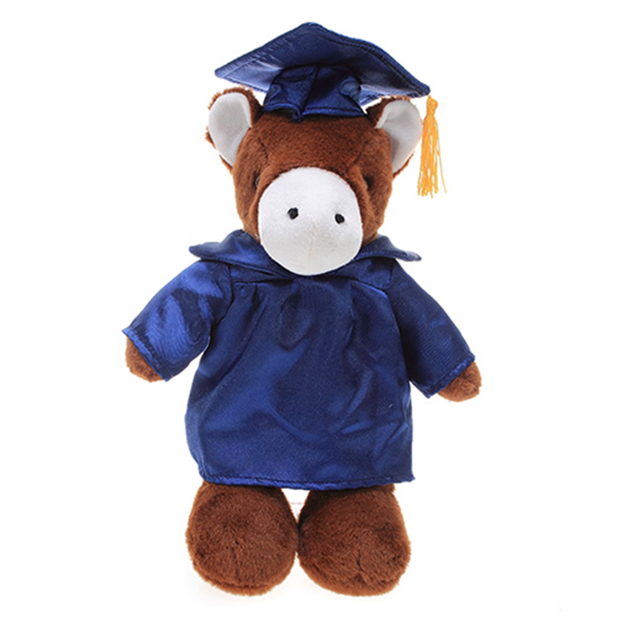 12" Graduation Horse Plush Stuffed Animal Toys with Cap and Personalized Gown