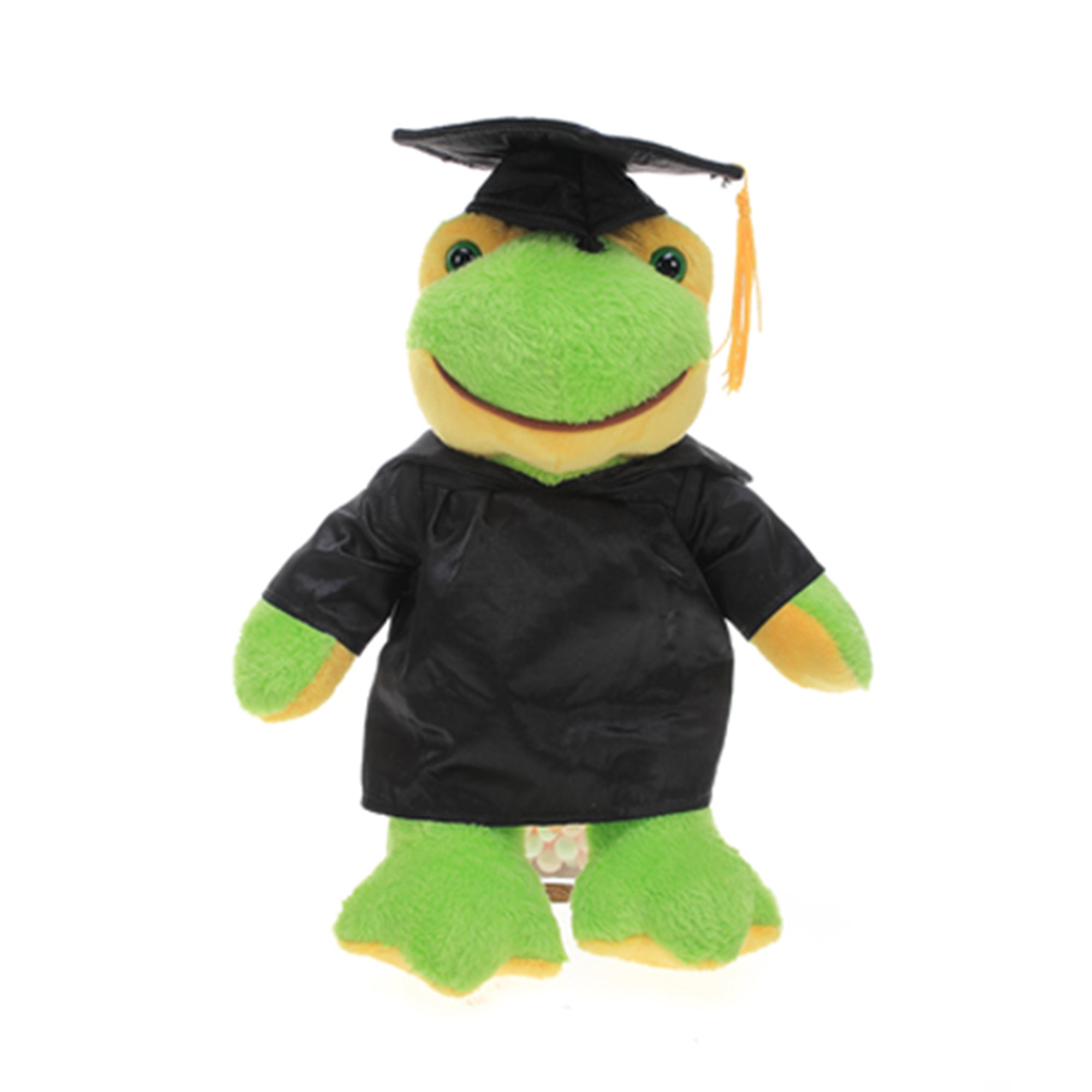 12" Graduation Frog Plush Stuffed Animal Toys with Cap and Personalized Gown