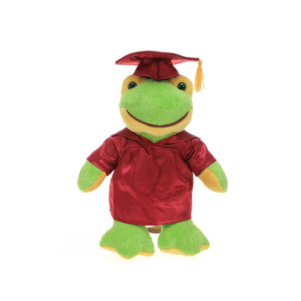 Graduation Stuffed Animal Frog 12"