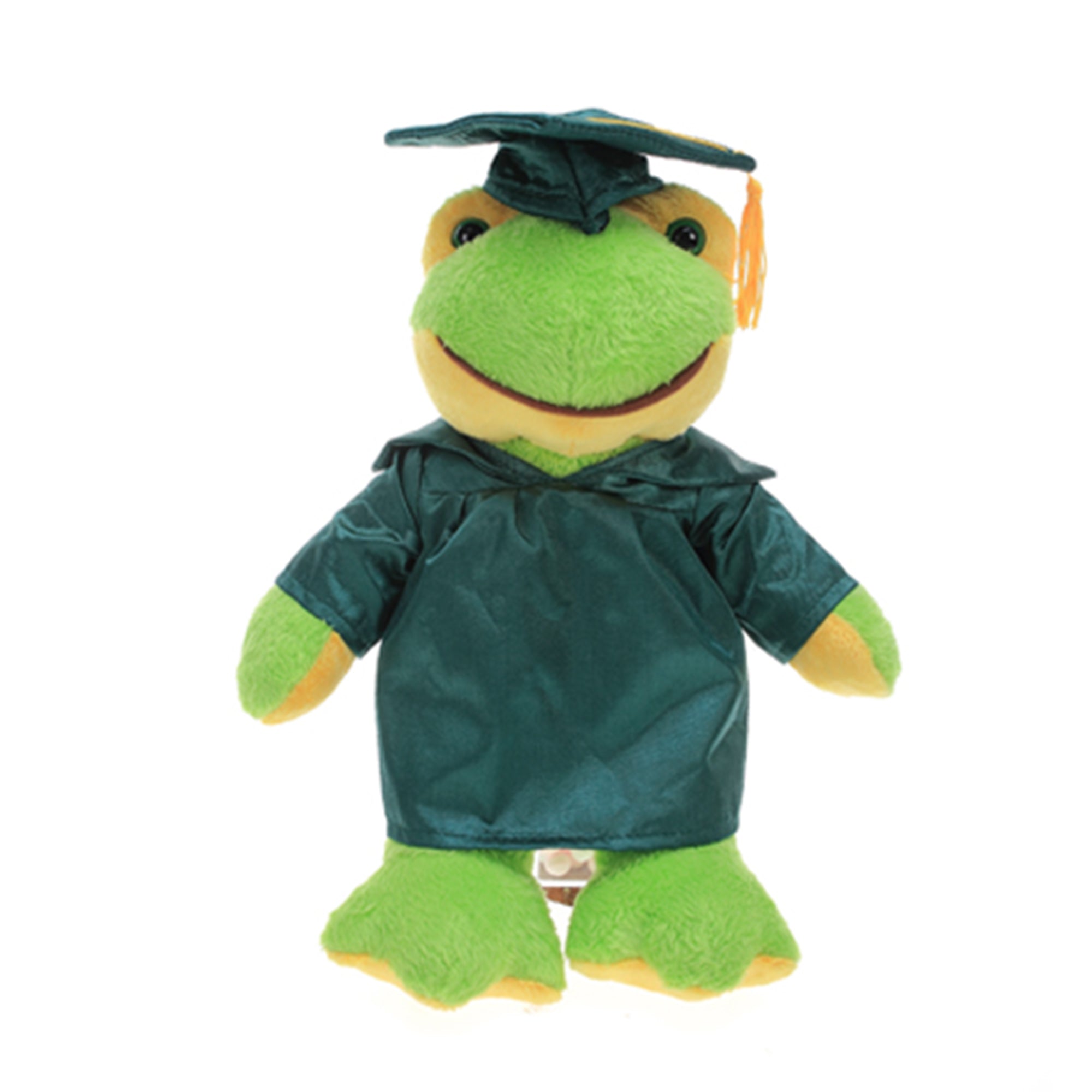 12" Graduation Frog Plush Stuffed Animal Toys with Cap and Personalized Gown