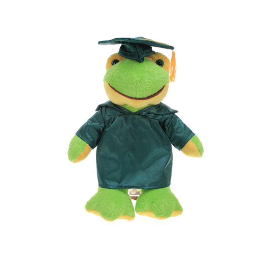 Graduation Stuffed Animal Frog 12"