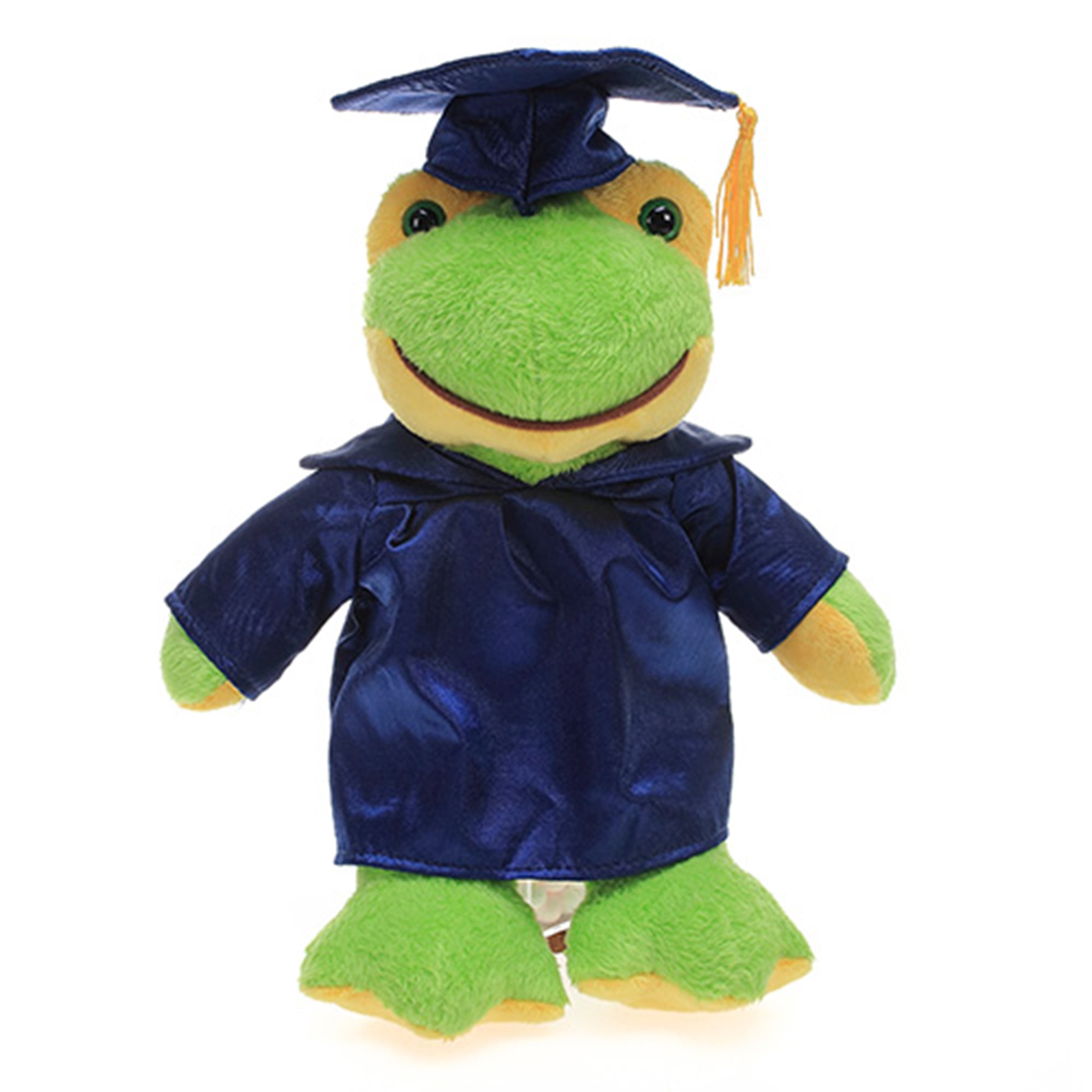 12" Graduation Frog Plush Stuffed Animal Toys with Cap and Personalized Gown