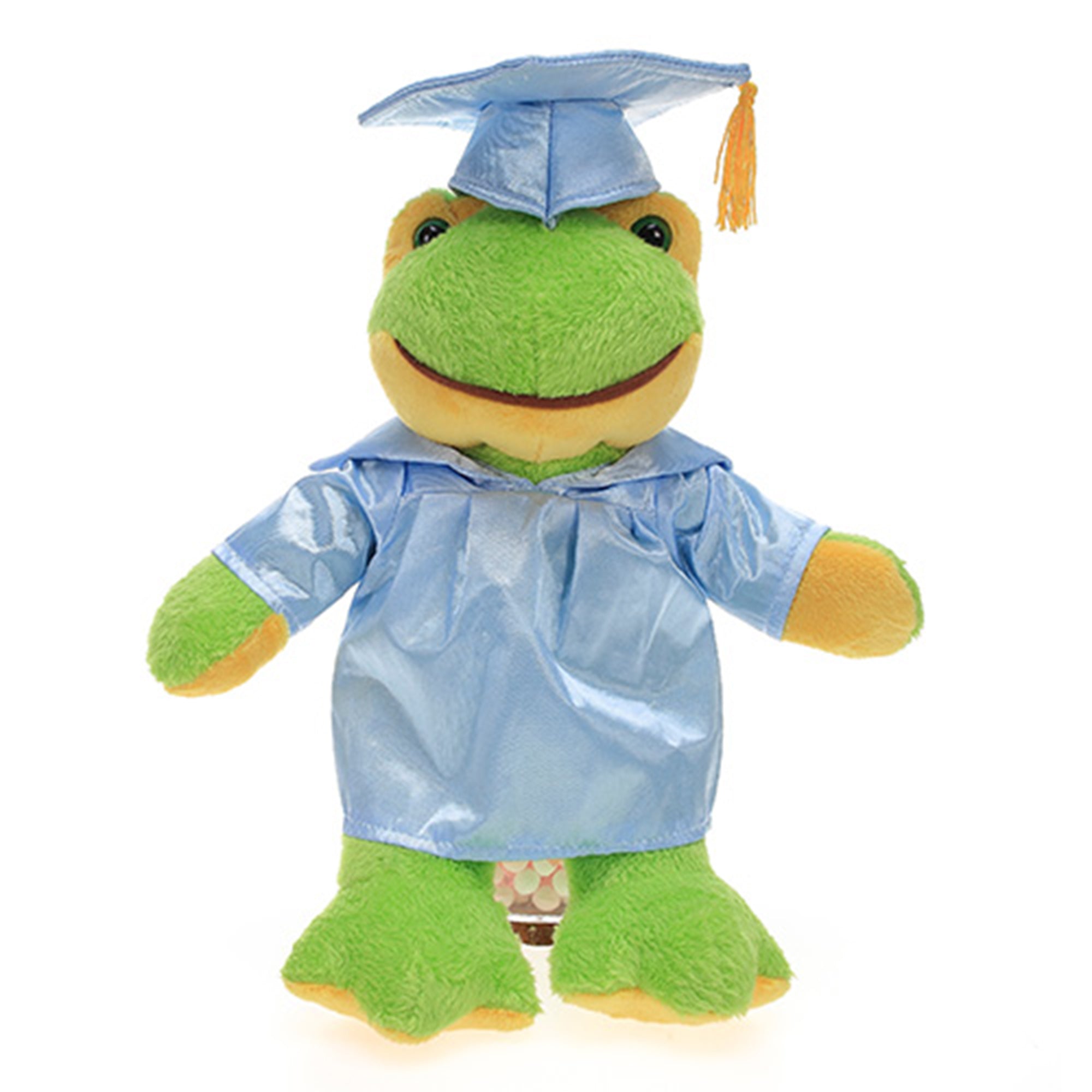 12" Graduation Frog Plush Stuffed Animal Toys with Cap and Personalized Gown