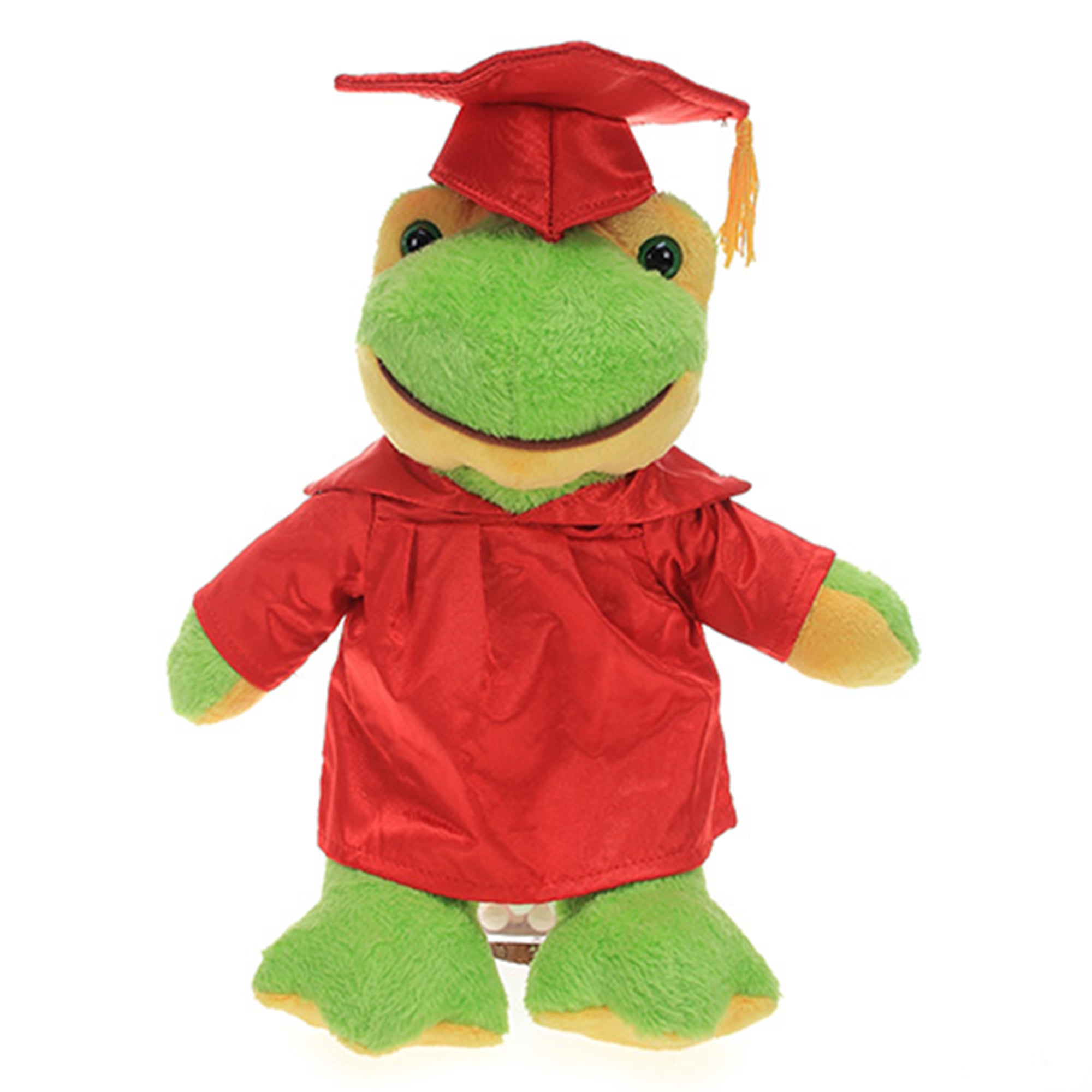 12" Graduation Frog Plush Stuffed Animal Toys with Cap and Personalized Gown