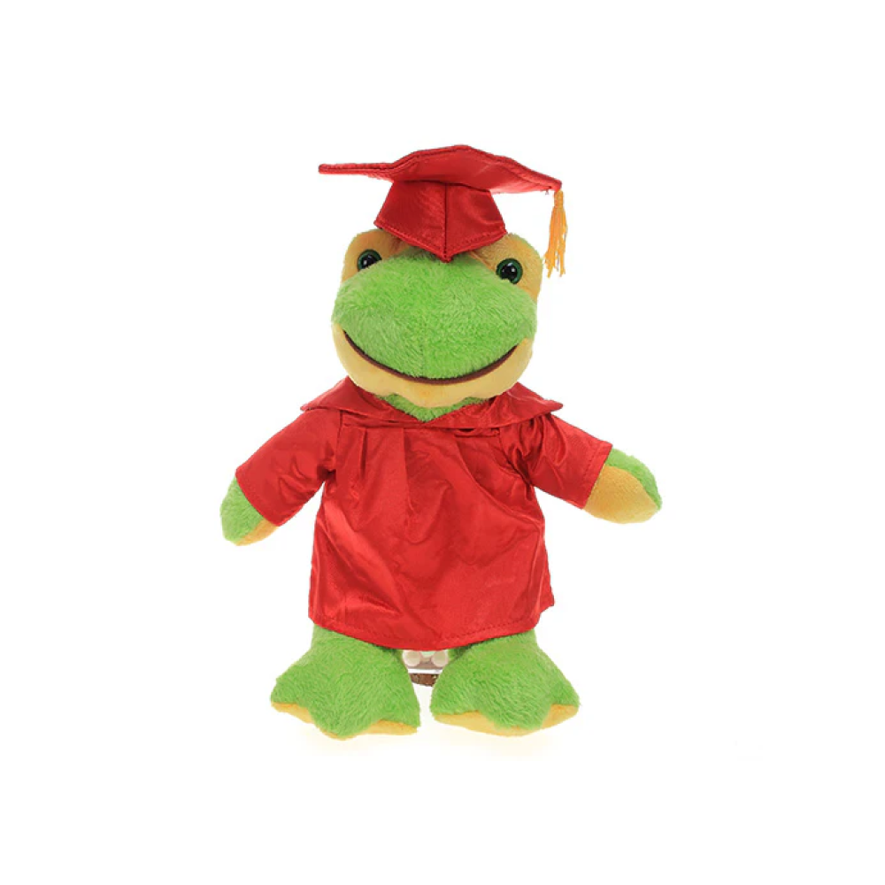 Graduation Stuffed Animal Frog 12"