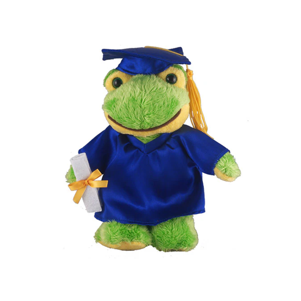 Graduation Stuffed Animal Frog 12"