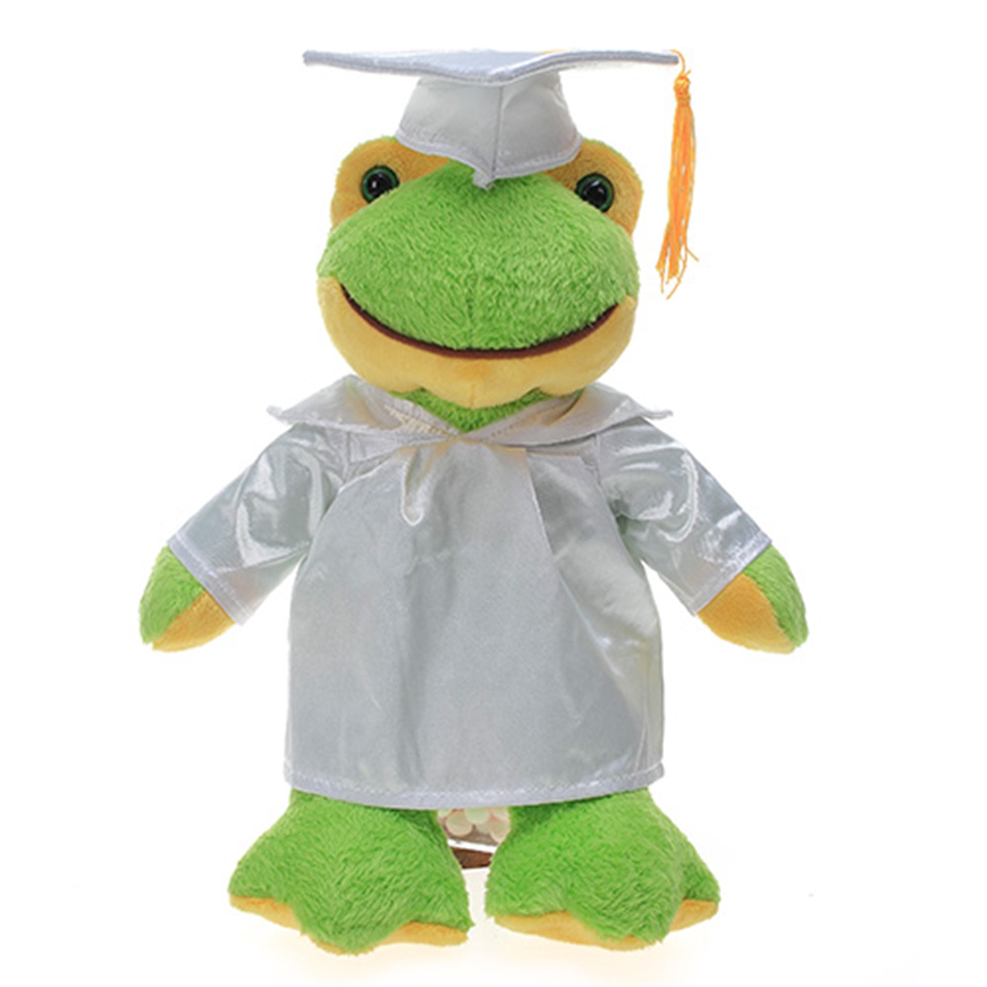 12" Graduation Frog Plush Stuffed Animal Toys with Cap and Personalized Gown