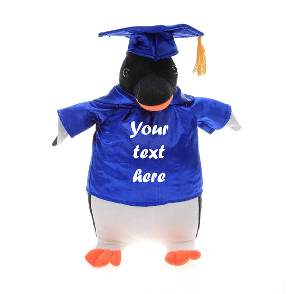 12'' Graduation Penguin Plush Stuffed Animal Toys with Cap and Personalized Gown 12''
