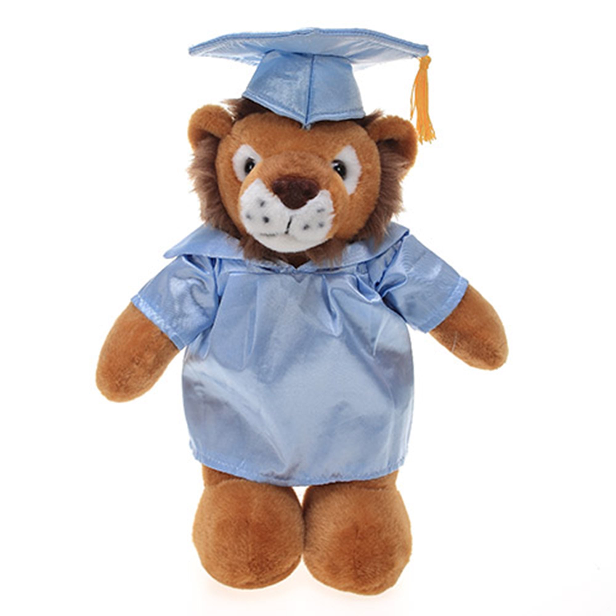 12" Graduation Lion Plush Stuffed Animal Toys with Cap and Personalized Gown