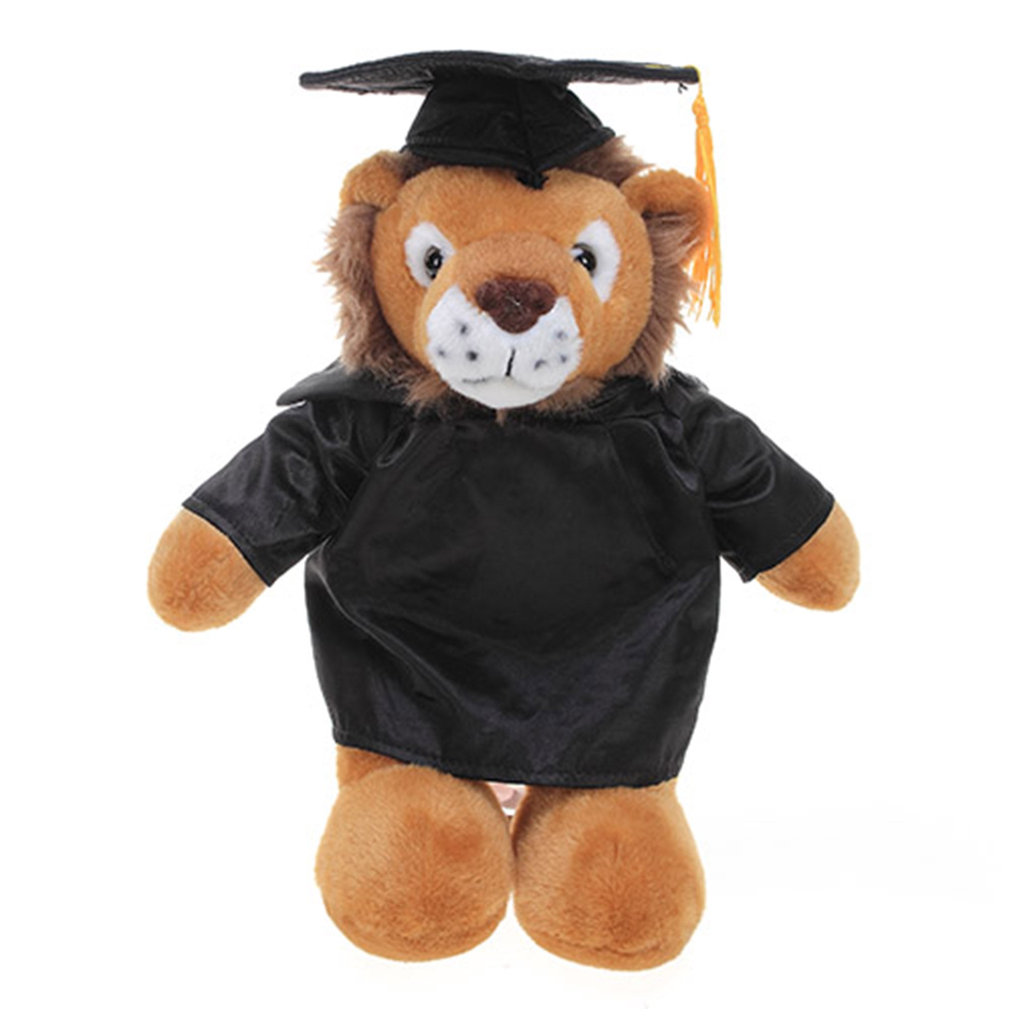 12" Graduation Lion Plush Stuffed Animal Toys with Cap and Personalized Gown