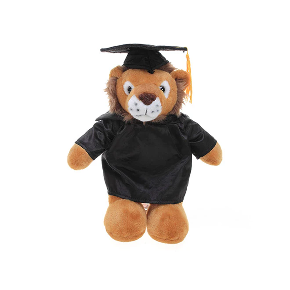 Graduation Stuffed Animal Lion 12"