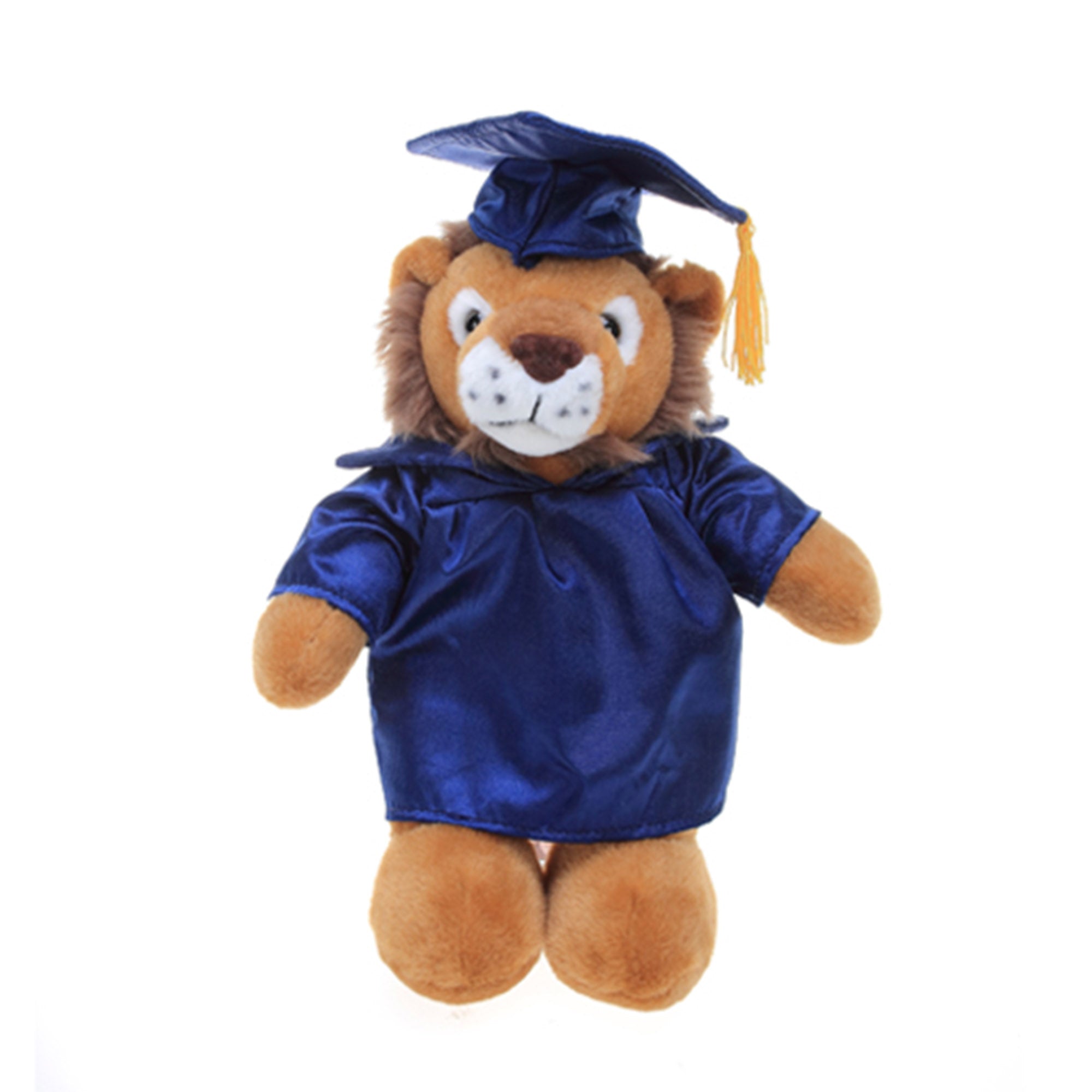 12" Graduation Lion Plush Stuffed Animal Toys with Cap and Personalized Gown