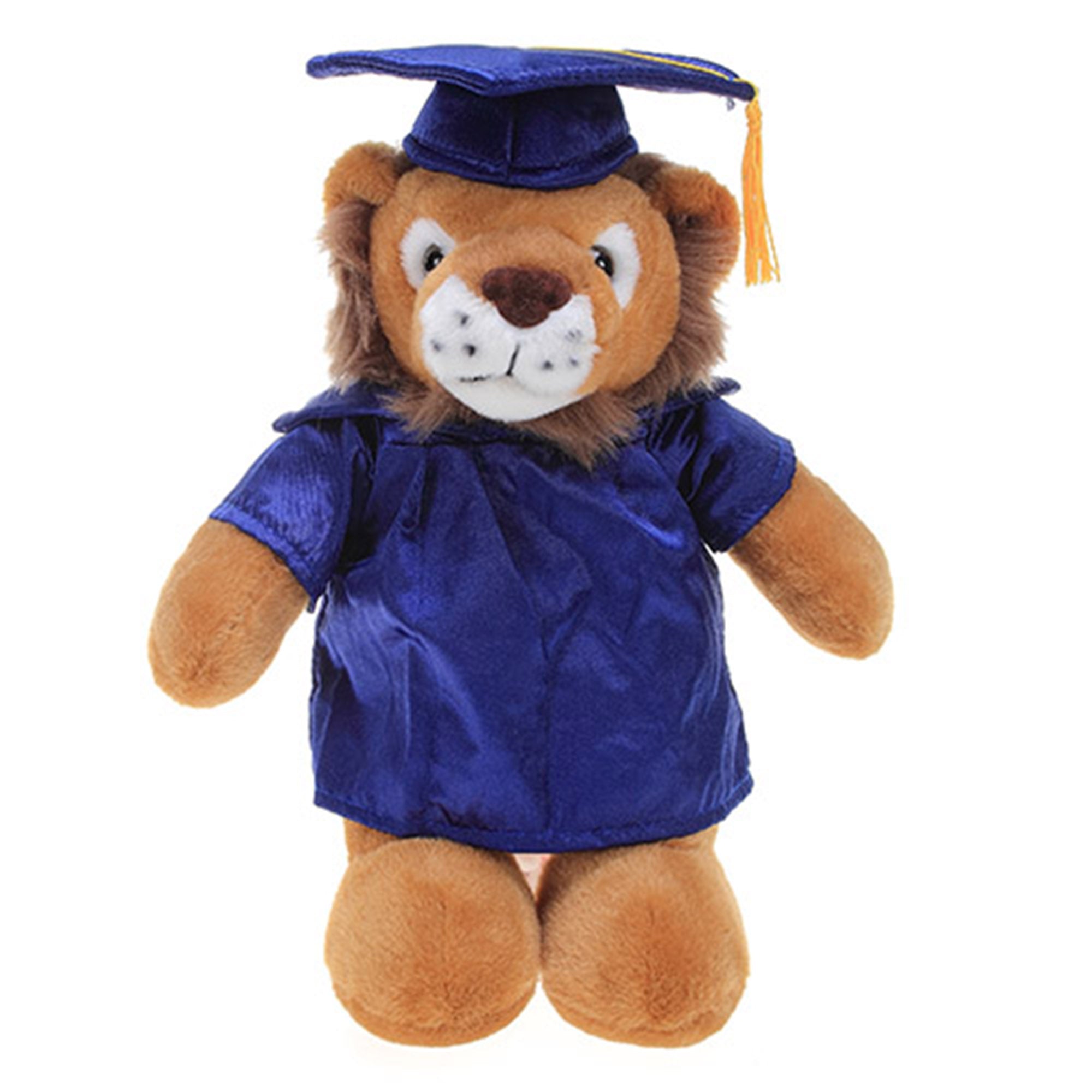 12" Graduation Lion Plush Stuffed Animal Toys with Cap and Personalized Gown