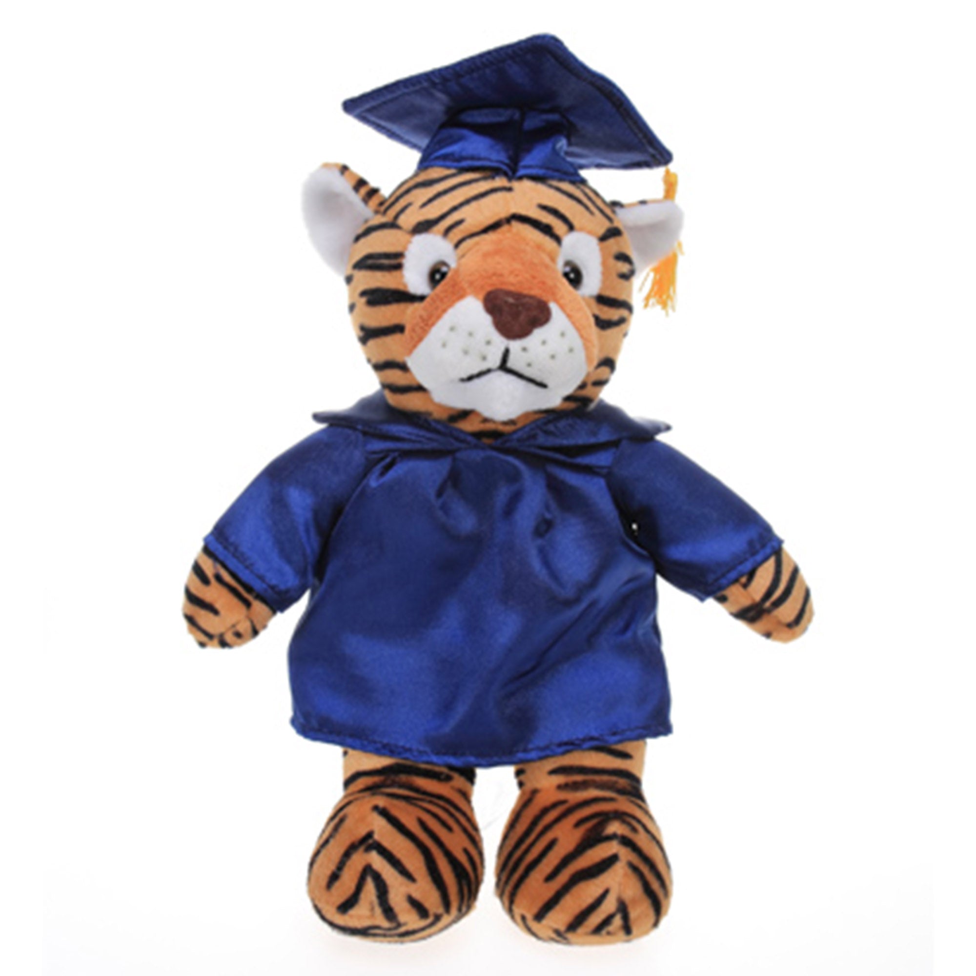 12" Graduation Tiger Plush Stuffed Animal Toys with Cap and Personalized Gown