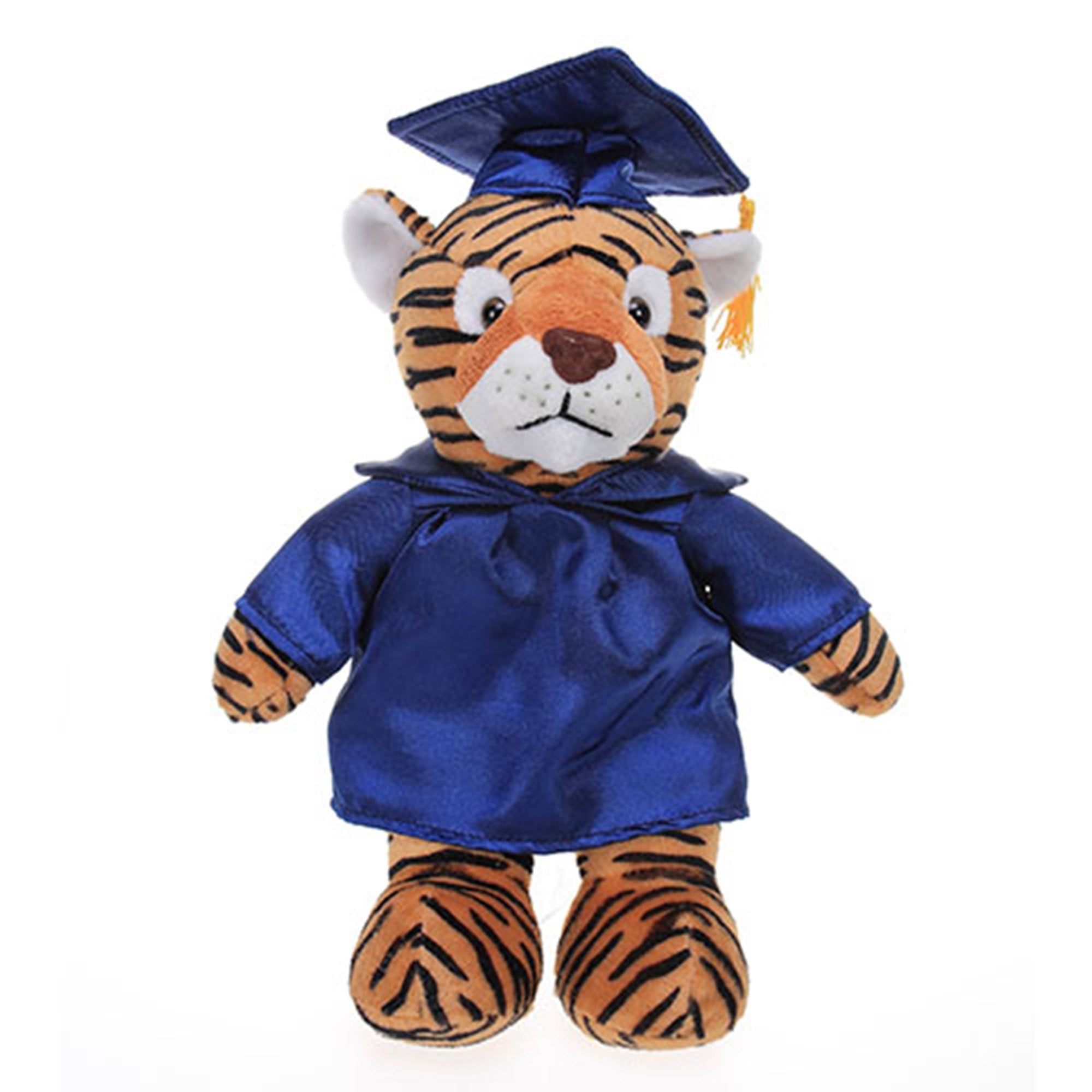 12" Graduation Tiger Plush Stuffed Animal Toys with Cap and Personalized Gown