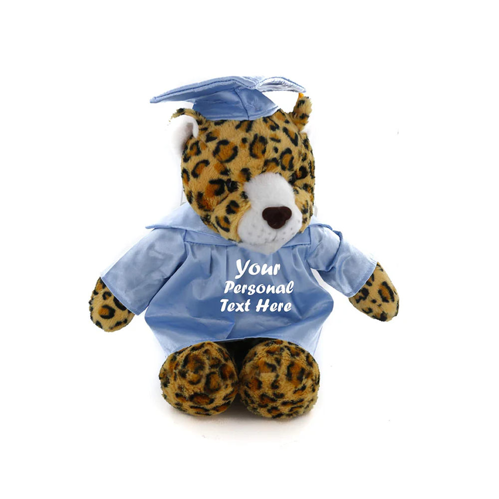 Graduation Stuffed Animal Leopard 12"