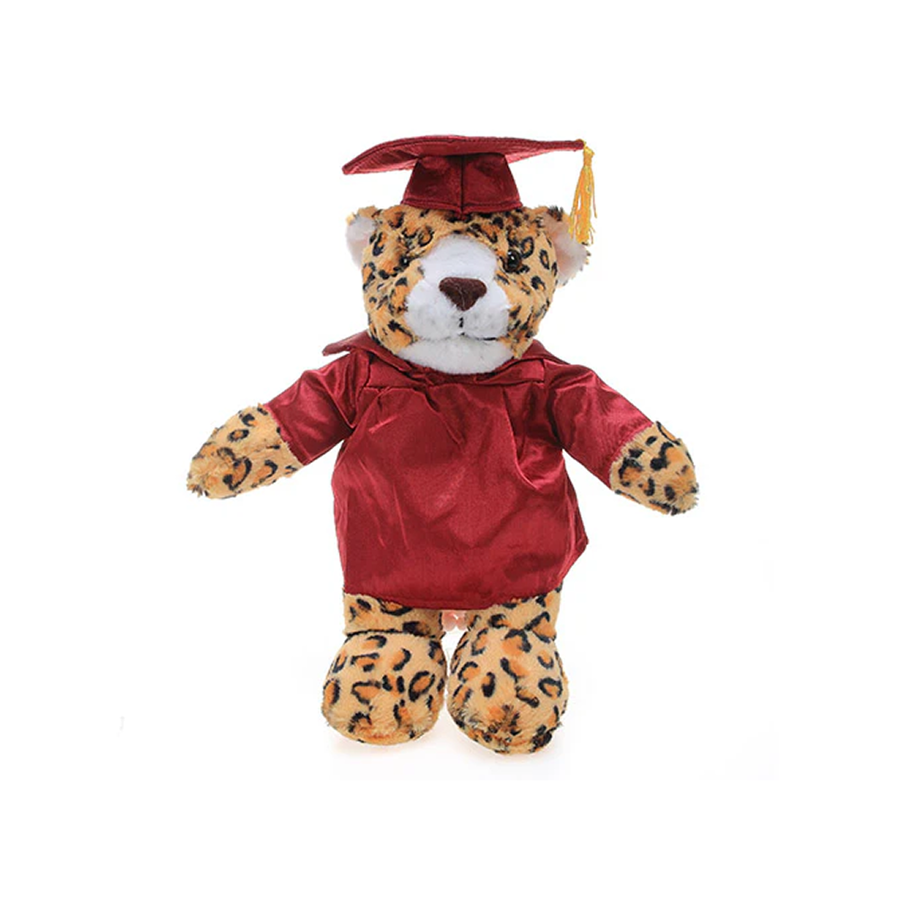 Graduation Stuffed Animal Leopard 12"