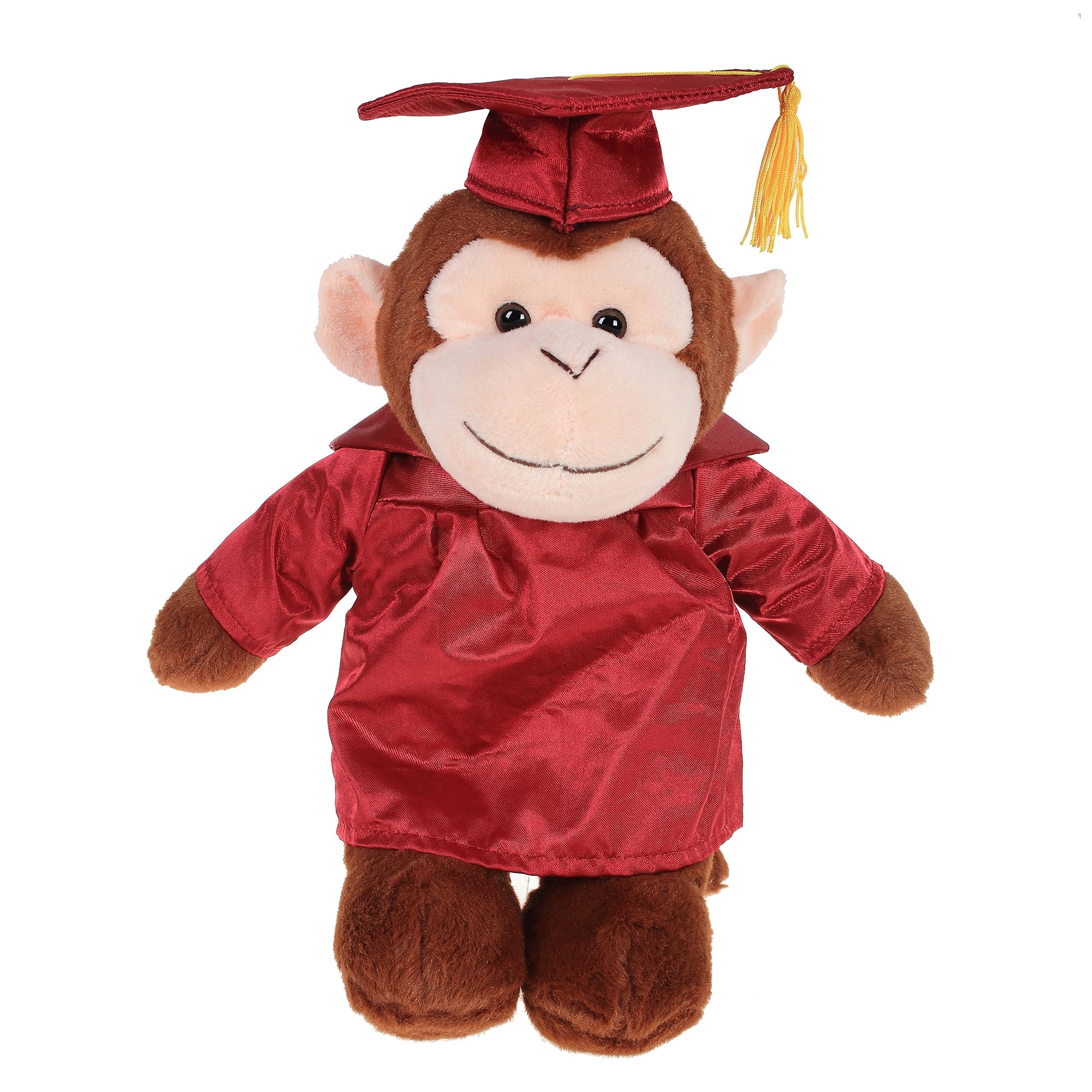 12" Graduation Monkey Plush Stuffed Animal Toys with Cap and Personalized Gown