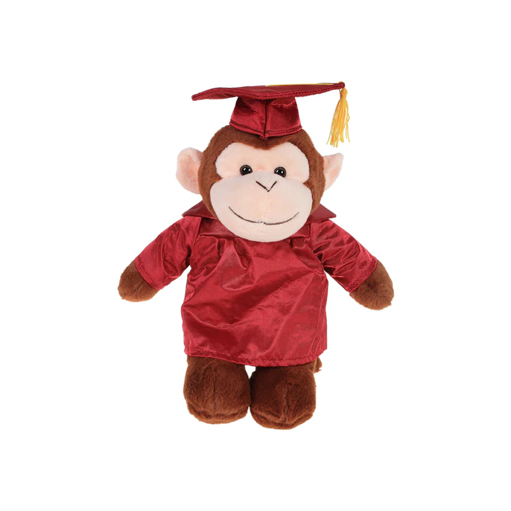 Graduation Stuffed Animal Monkey 12"