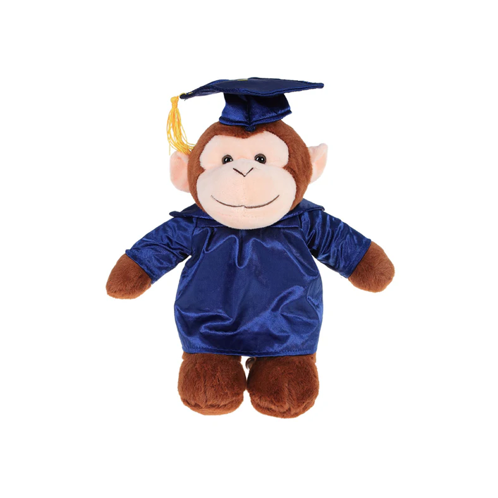 Graduation Stuffed Animal Monkey 12"