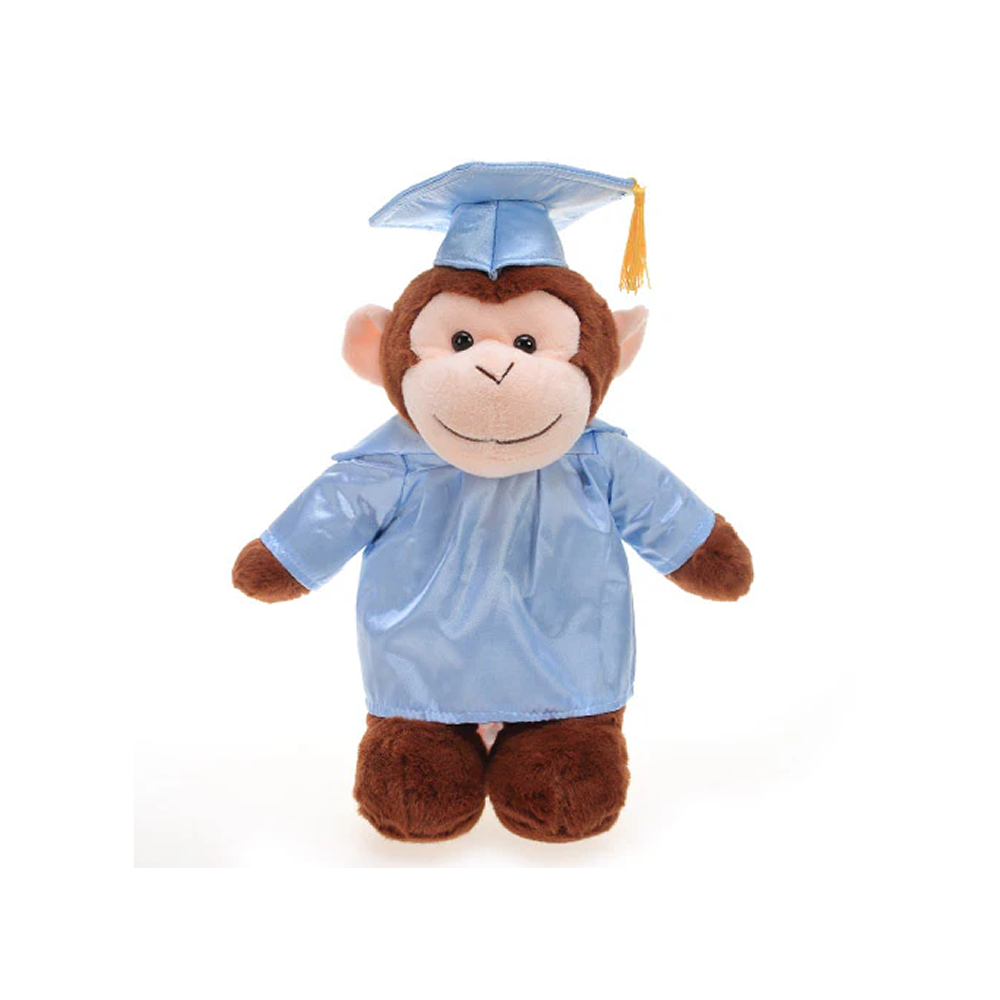 Graduation Stuffed Animal Monkey 12"