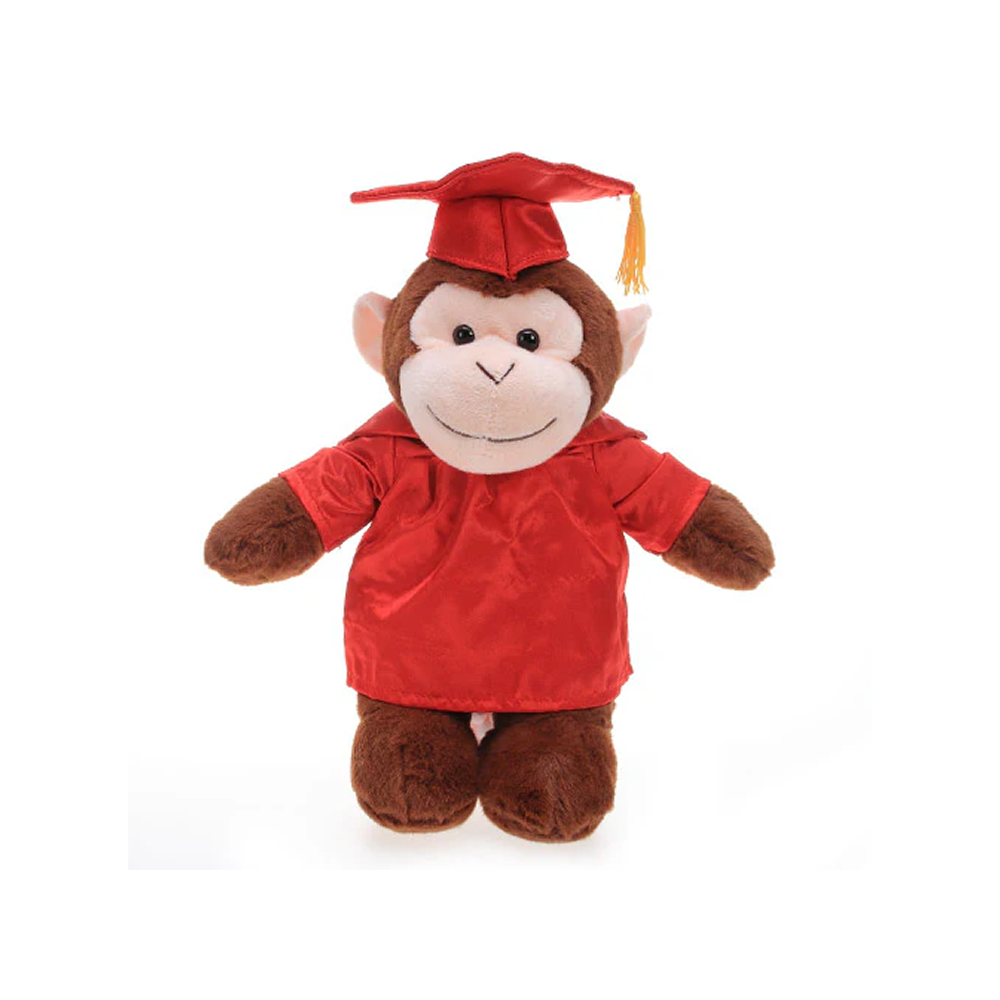 Graduation Stuffed Animal Monkey 12"