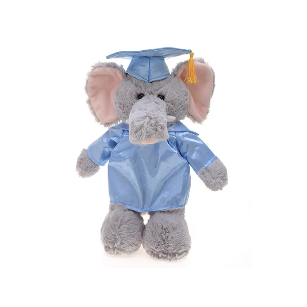 Graduation Stuffed Animal Elephant 12"