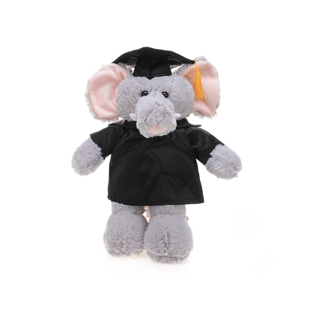 Graduation Stuffed Animal Elephant 12"