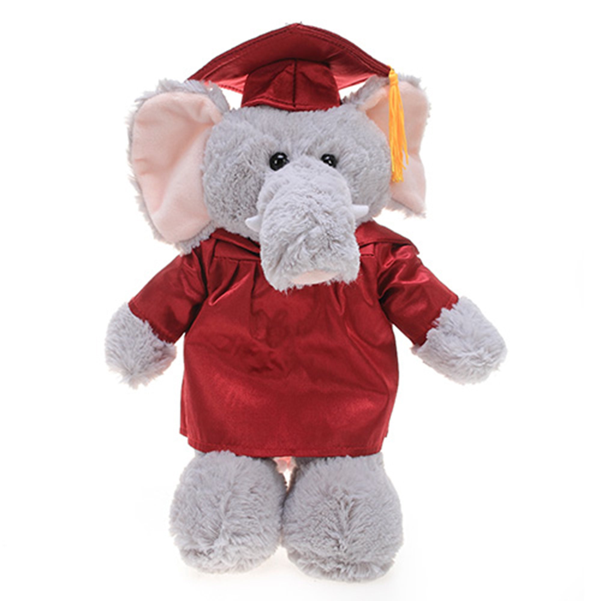 12" Graduation Elephant Plush Stuffed Animal Toys with Cap and Personalized Gown