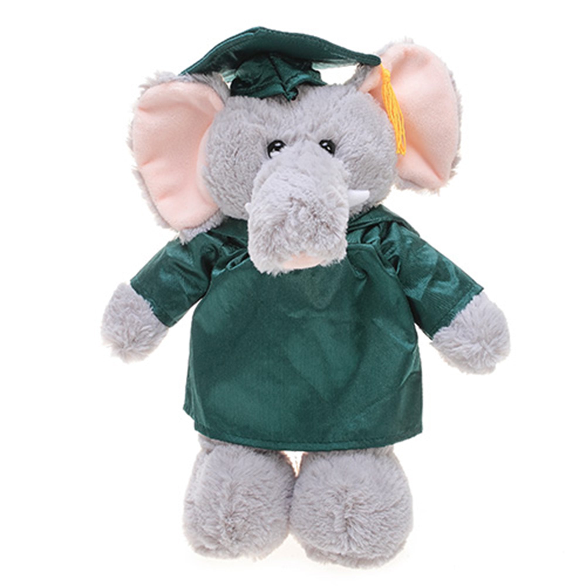 12" Graduation Elephant Plush Stuffed Animal Toys with Cap and Personalized Gown