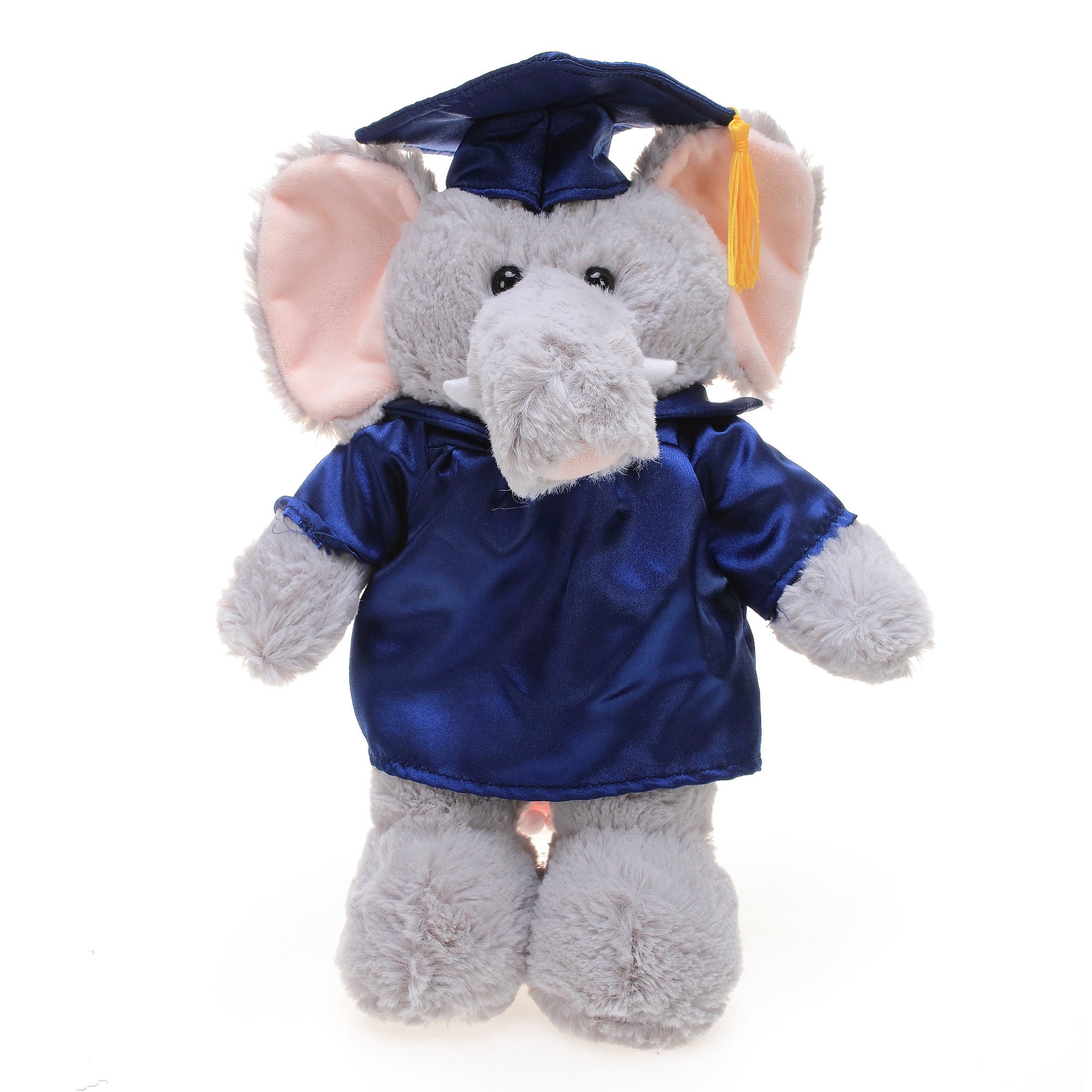 12" Graduation Elephant Plush Stuffed Animal Toys with Cap and Personalized Gown