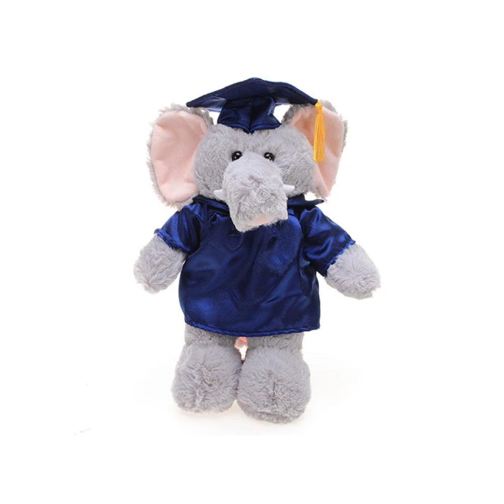 Graduation Stuffed Animal Elephant 12"