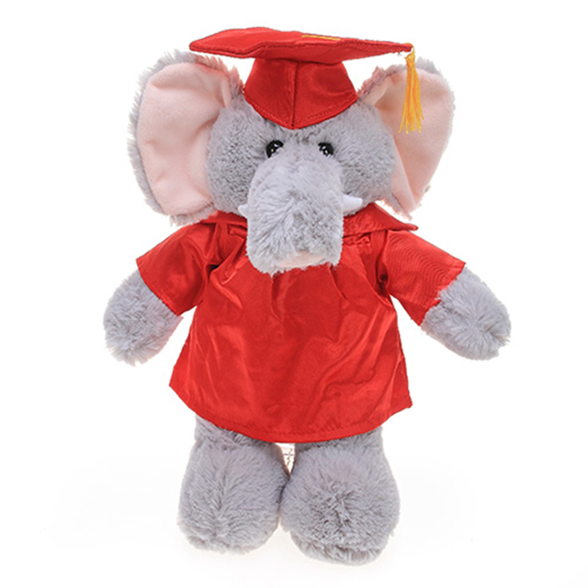 12" Graduation Elephant Plush Stuffed Animal Toys with Cap and Personalized Gown