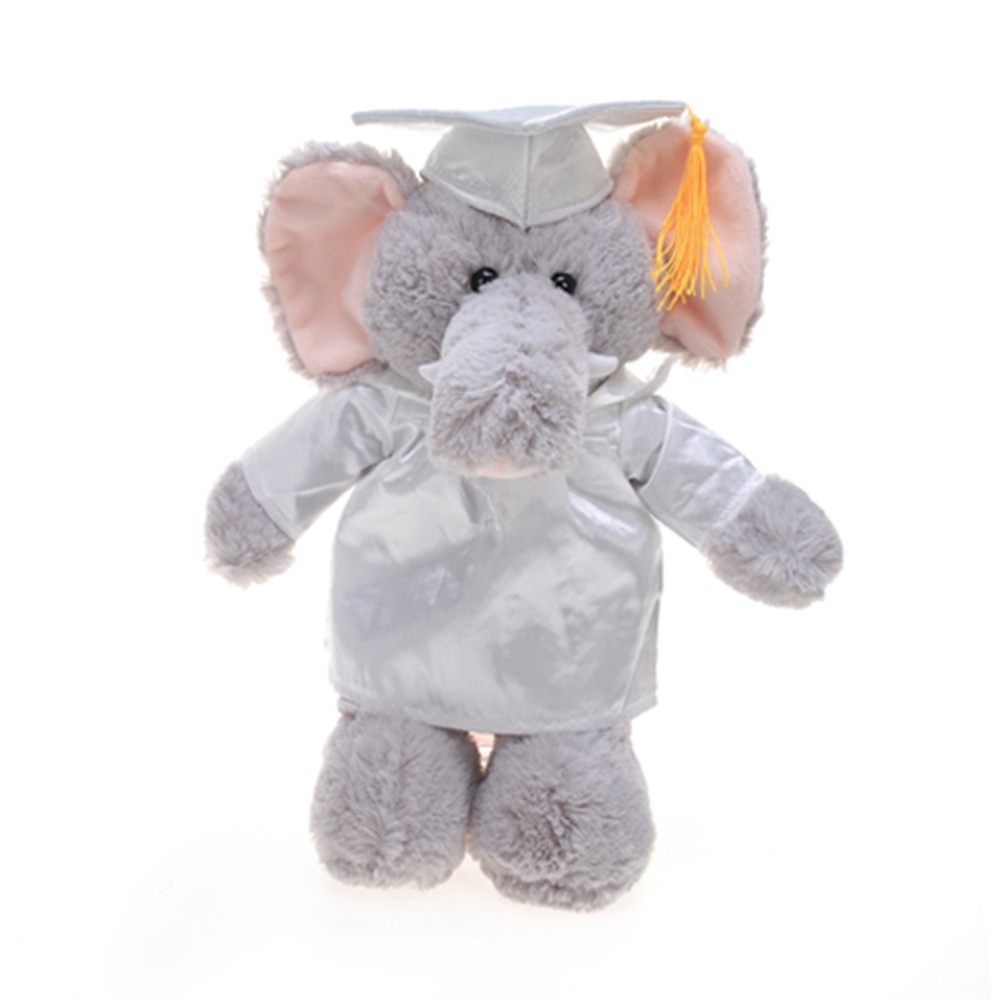 12" Graduation Elephant Plush Stuffed Animal Toys with Cap and Personalized Gown