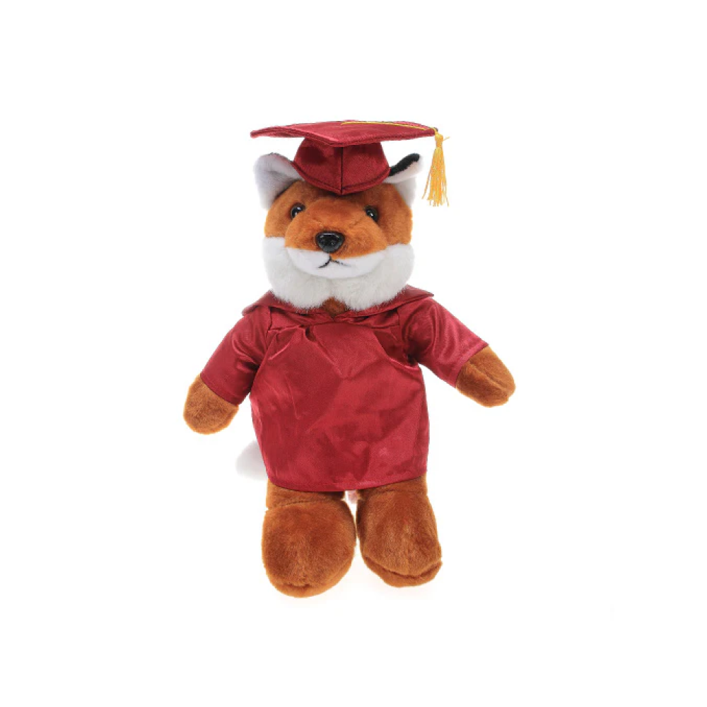 Graduation Fox Plush 12"