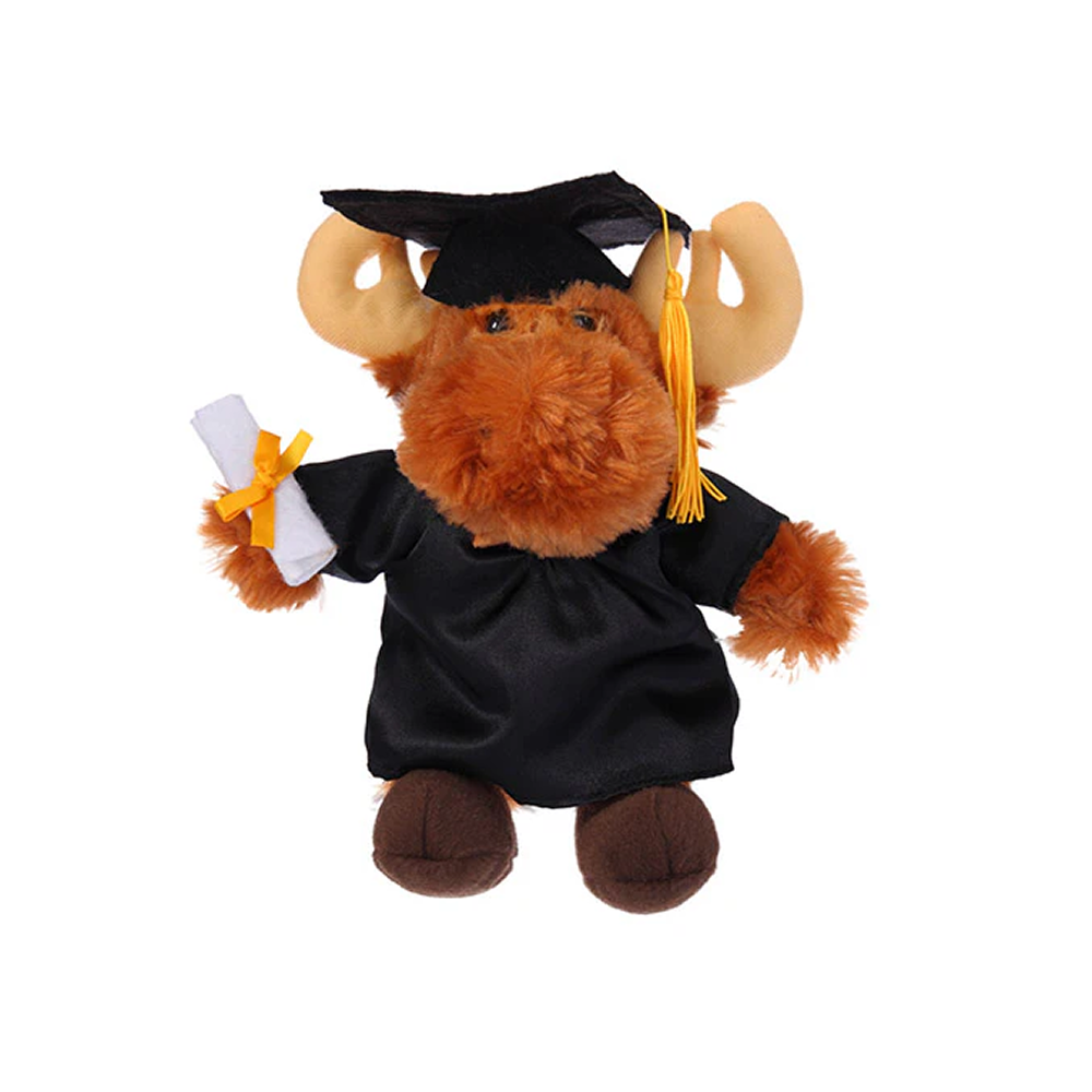 Graduation Stuffed Animal Moose 12"