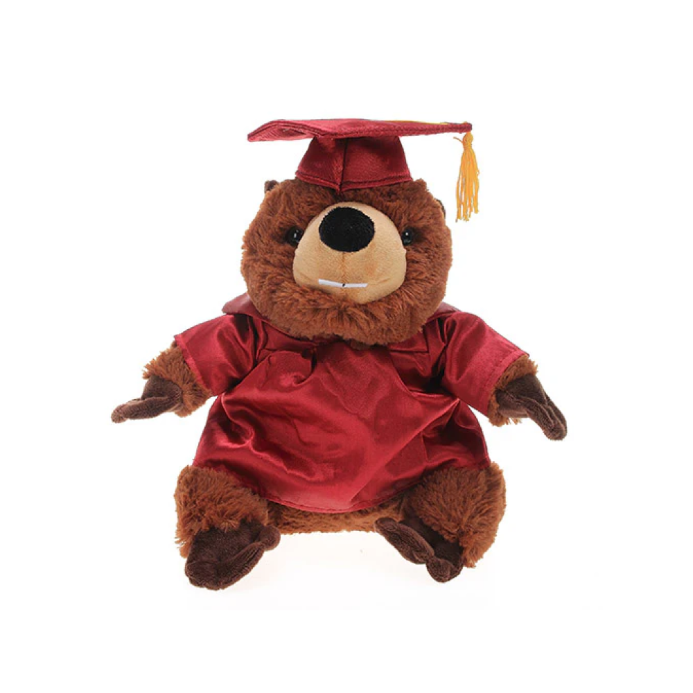 Graduation Beaver Plush 12"