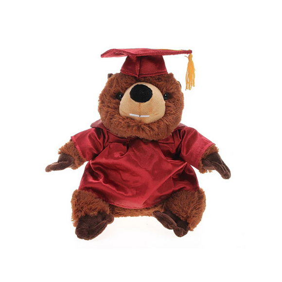 Graduation Beaver Plush 12"
