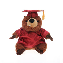 12'' Graduation Beaver Plush Stuffed Animal Toys with Cap and Personalized Gown