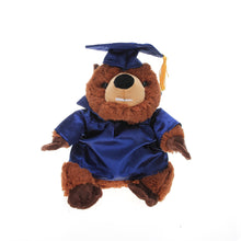 12'' Graduation Beaver Plush Stuffed Animal Toys with Cap and Personalized Gown