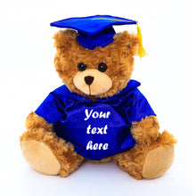 6'' Graduation Mocha Sitting Bear Plush Stuffed Animal Toys with Cap and Personalized Gown