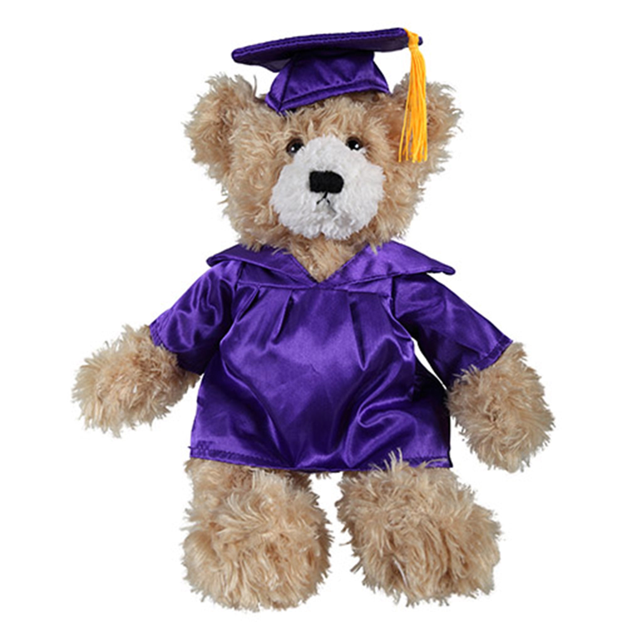 12" Graduation Brandon Bear Plush Stuffed Animal Toys with Cap and Personalized Gown