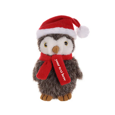 Christmas Owl in Custom Scarf 12"