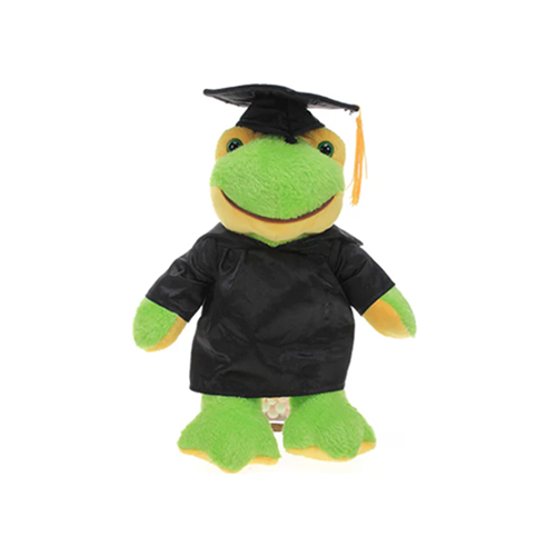 Graduation Stuffed Animal Frog 12"