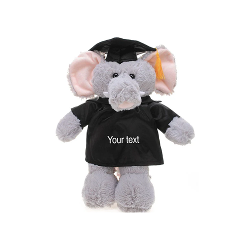 Graduation Stuffed Animal Elephant 8" - 0