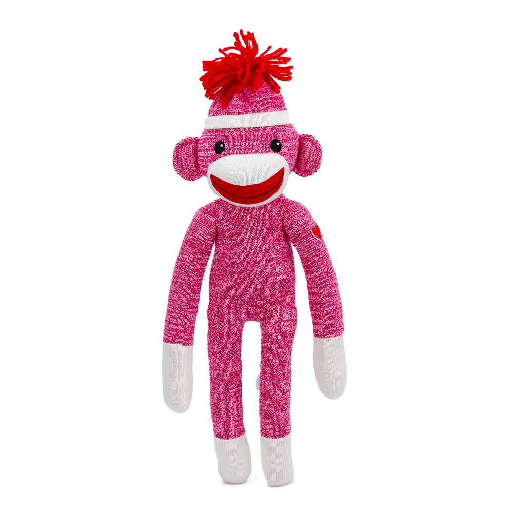 Sock Monkey 20" Pink