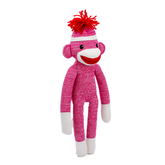 Sock Monkey 20" Pink