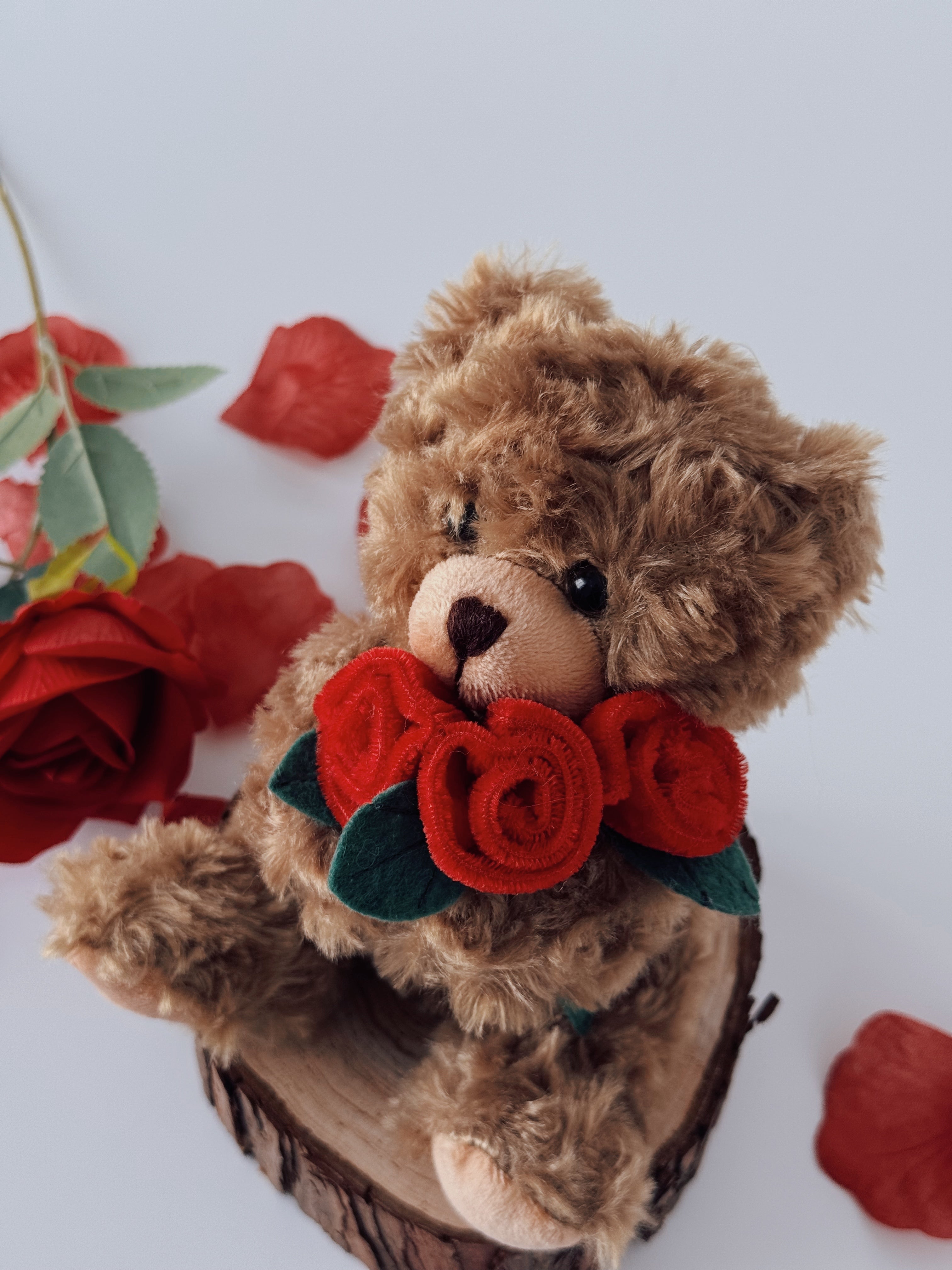 Mocha Rose Bear 6''