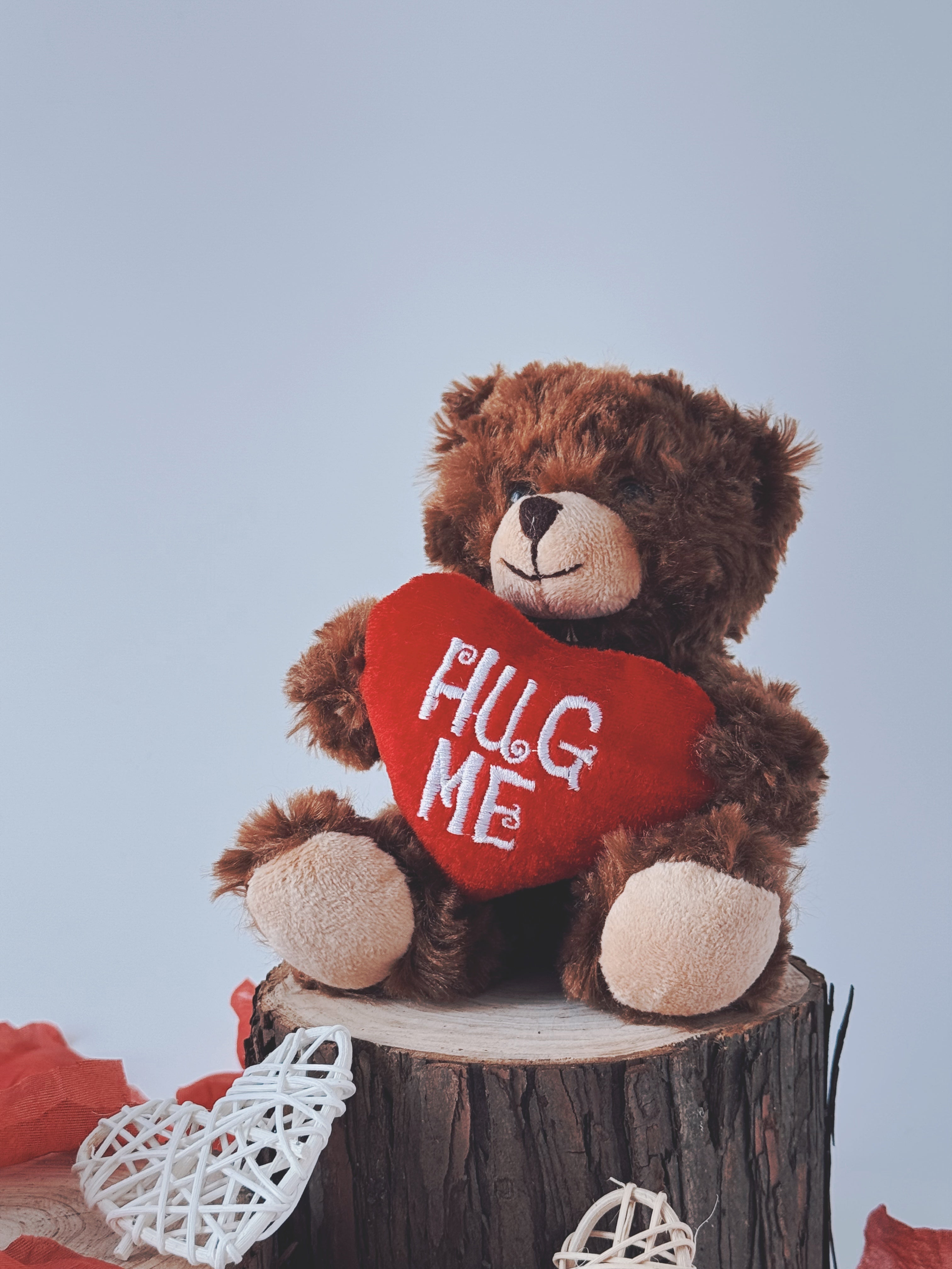 Valentine Mocha Bear Chocolate 9"